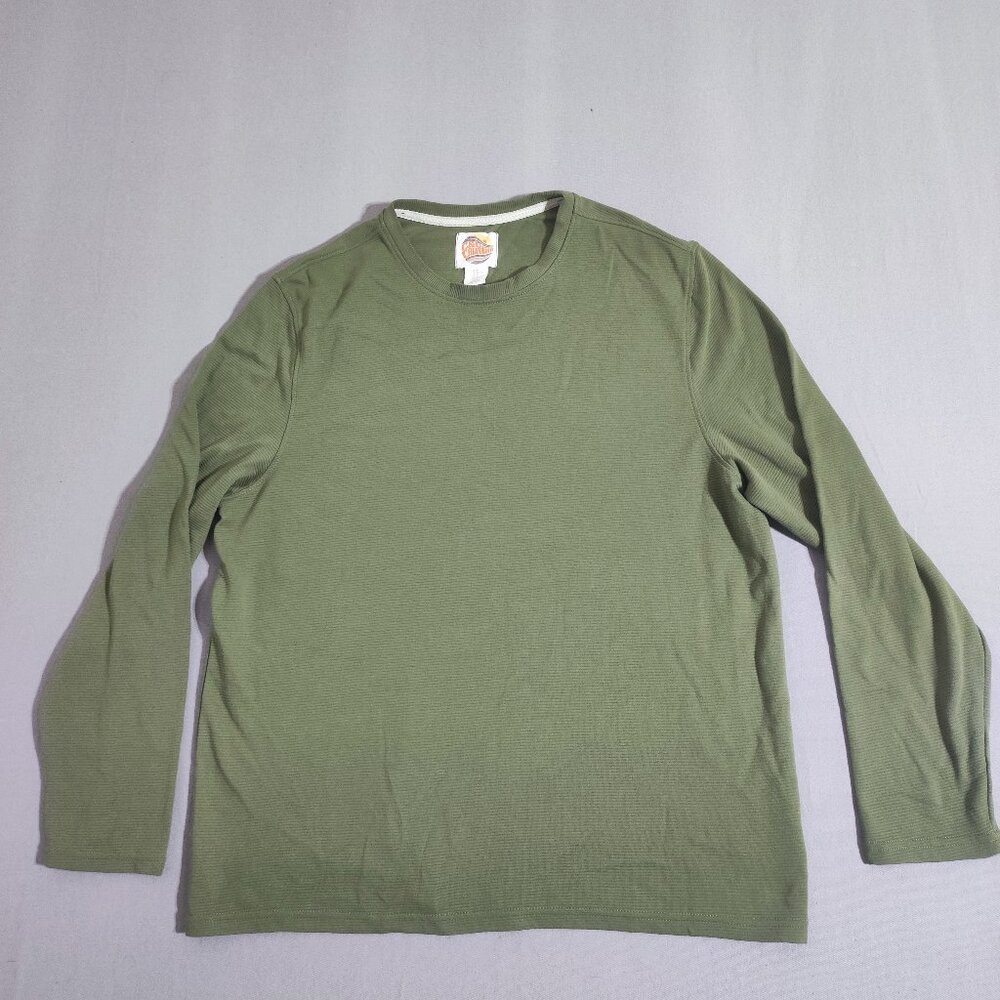 C&C California crew neck sweater men's size XL olive green long sleeve crew neck